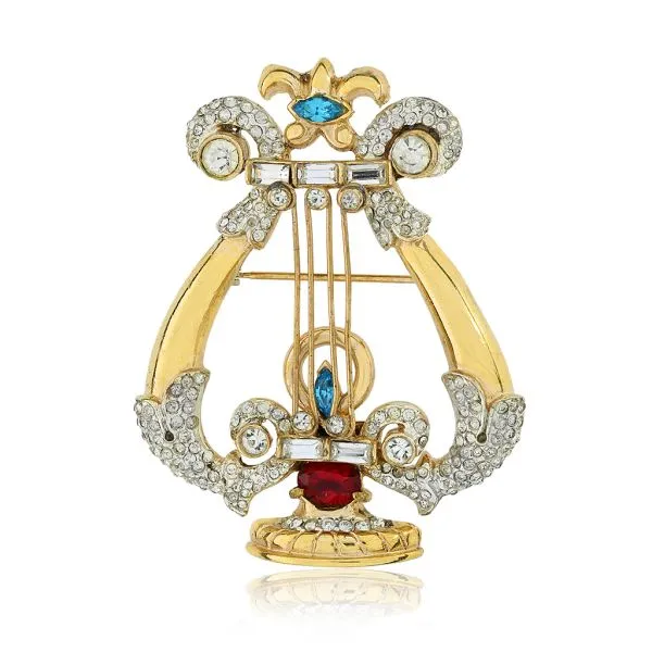 Coro Craft Sterling Vermeil Carnegie Hall Lyre | Purple Creek